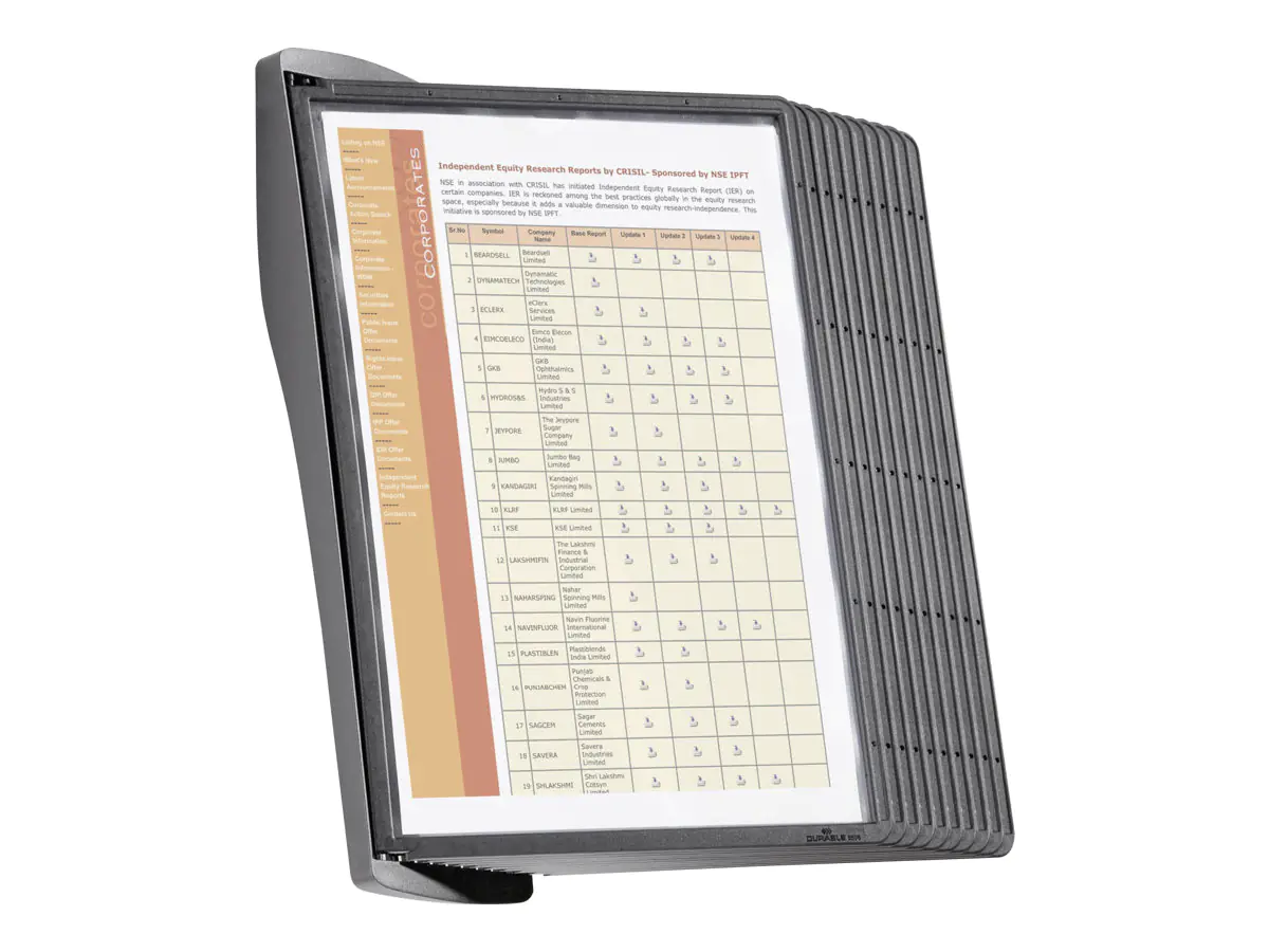 DURABLE Sichttafelwandhalter SHERPA STYLE WALL 10 585401 schwarz