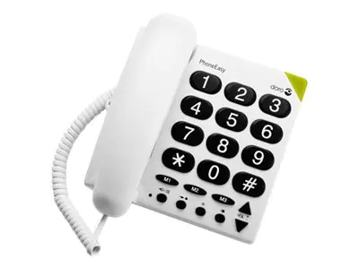 Doro PhoneEasy 311c - Telefon mit Schnur - weiß