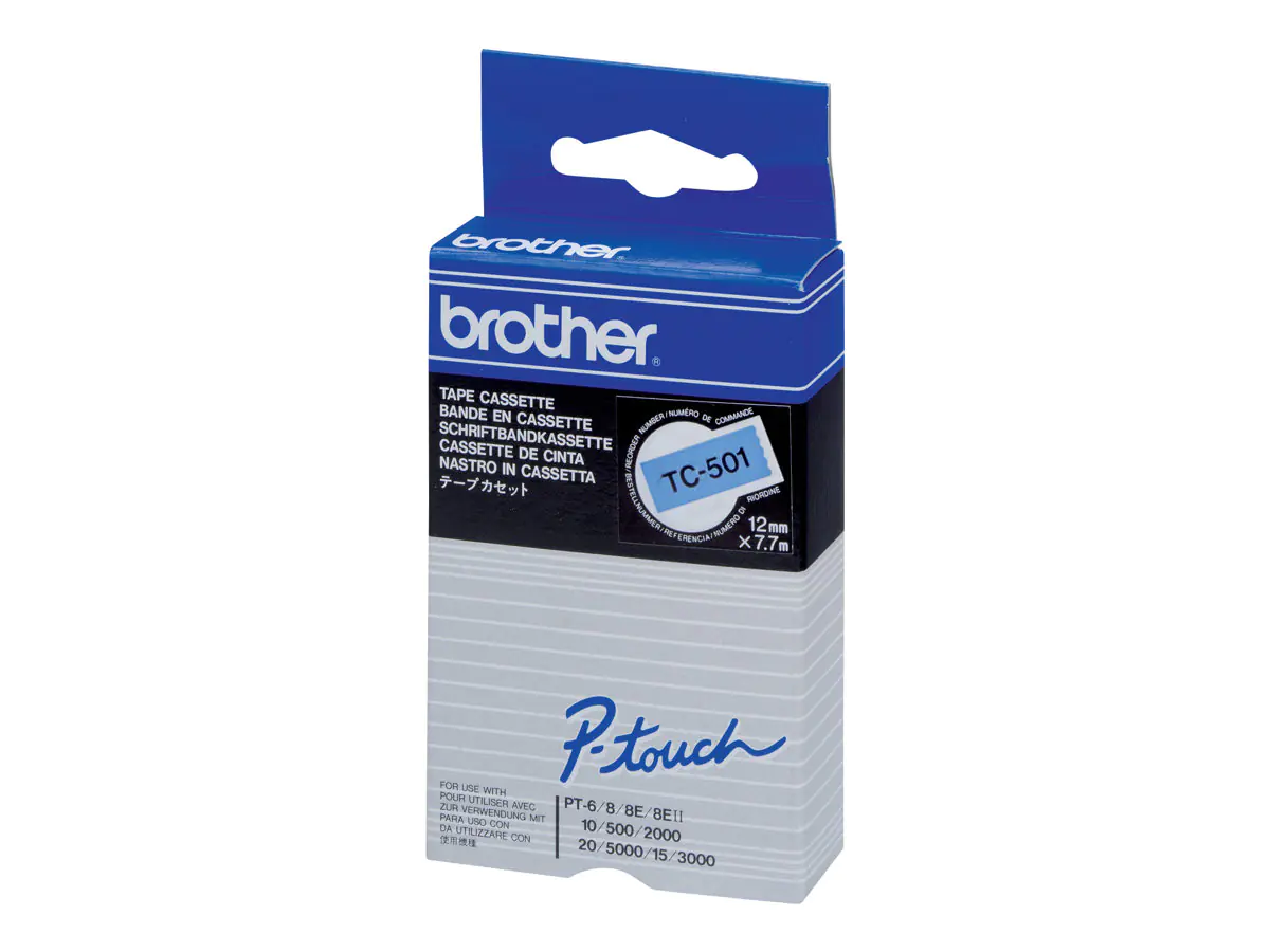 Brother Schwarz, Blau - Rolle (1,2 cm x 7,7 TC501