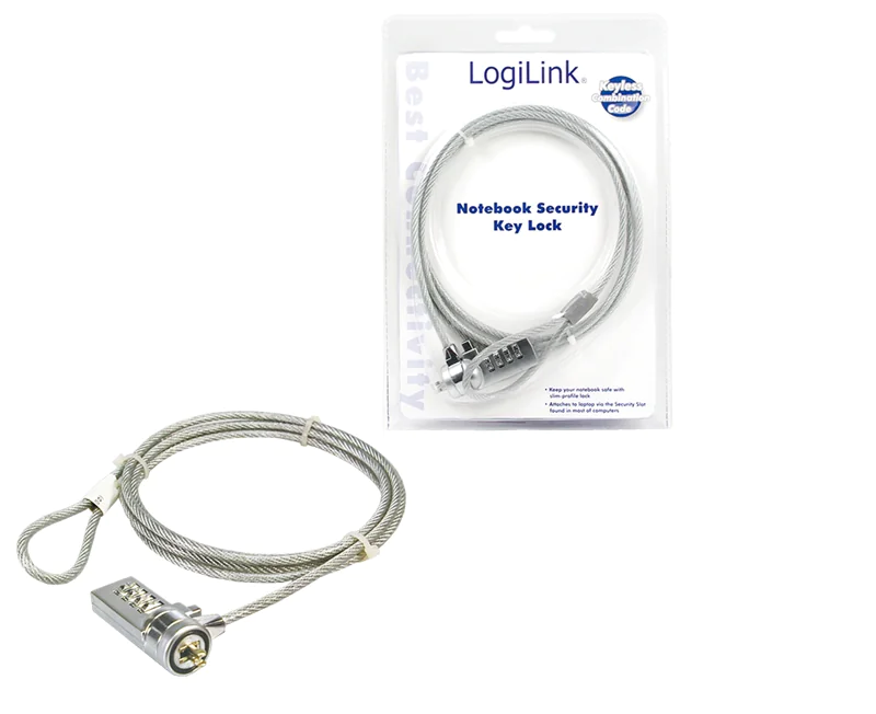 LogiLink - Sicherheitskabelschloss - 1.5 m LogiLink - Sicherheitskabelschloss - 1.5 m