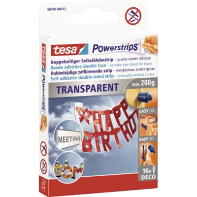 tesa Klebestücke Powerstrips Deco 58800-00012 14,5x42mm 16 St./Pack. tesa Klebestücke Powerstrips Deco 58800-00012 14,5x42mm 16 St./Pack.