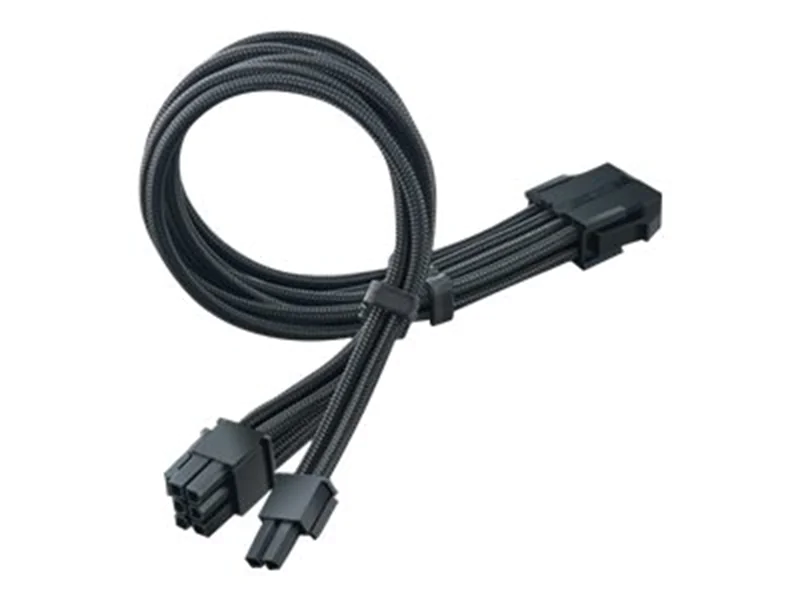 SilverStone PP07E - Spannungsversorgungs-Verlängerungskabel - 8-poliger PCIe Power (6+2) (M) zu 8-poliger PCIe Power (W) - 30 cm - Schwarz