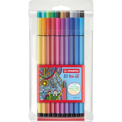 STABILO Fasermaler Pen 68 6820/PL Kunststoffetui 20 St./Pack. STABILO Fasermaler Pen 68 6820/PL Kunststoffetui 20 St./Pack.