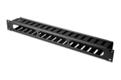 Equip 19 "Rack Mount Kabel Management Panel - Schwarz - Kabelmanagementtafel - Schwarz - Stahl -