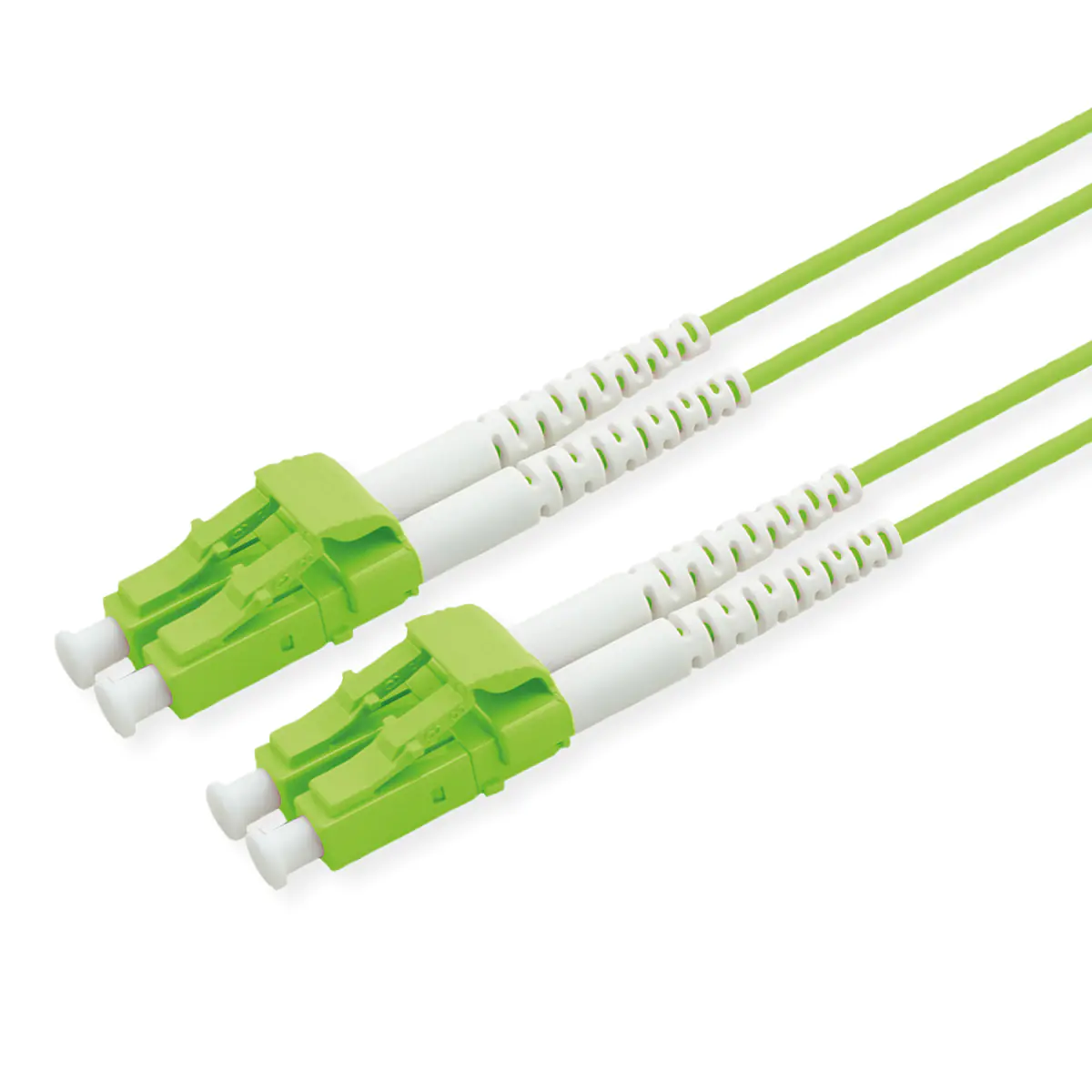 Roline - Patch-Kabel - LC/UPC Multi-Modus (M) zu LC/UPC Multi-Modus (M) - 15 m - 2 mm - Glasfaser - Duplex - 50/125 Mikrometer - OM5 - halogenfrei - hellgrün