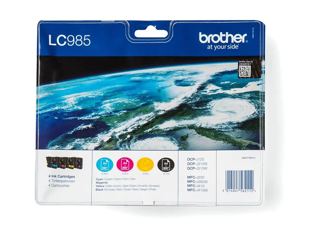 Brother LC985VALBP - 4er-Pack - Schwarz, Gelb