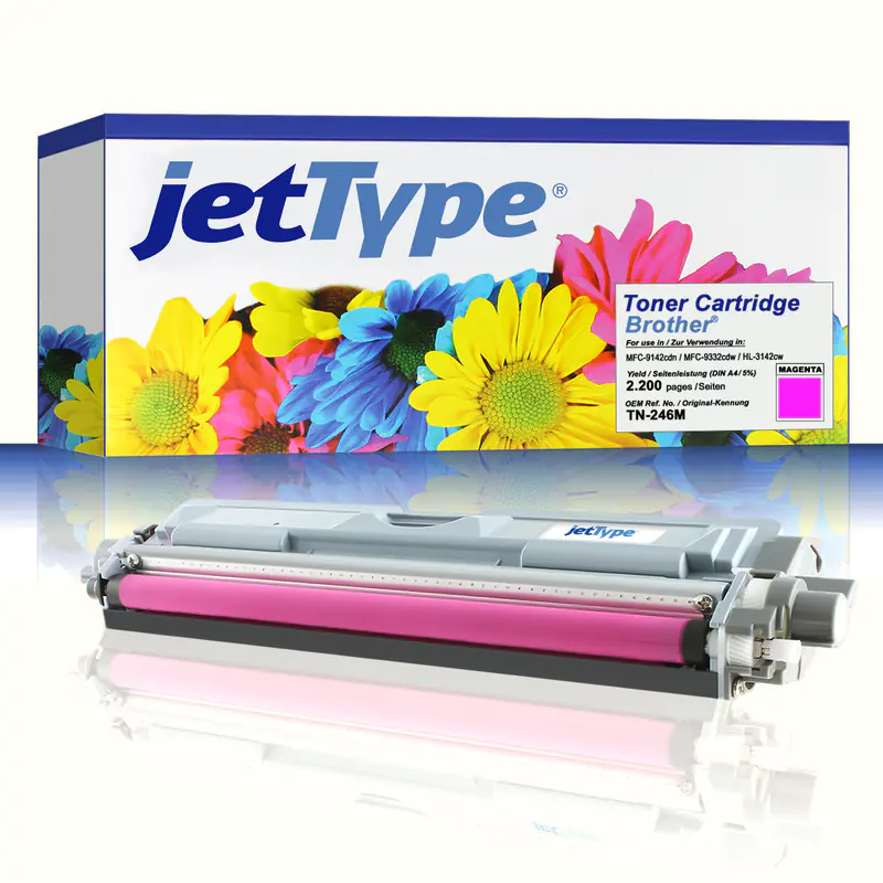 jetType Toner kompatibel zu Brother TN-246M magenta 2.200 Seiten 1 Stück jetType Toner kompatibel zu Brother TN-246M magenta 2.200 Seiten 1 Stück
