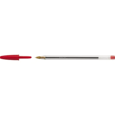 BIC® Kugelschreiber Cristal® Original 0,4mm rot nicht dokumentenecht Farbe des Schaftes: transparent 50 St./Pack.