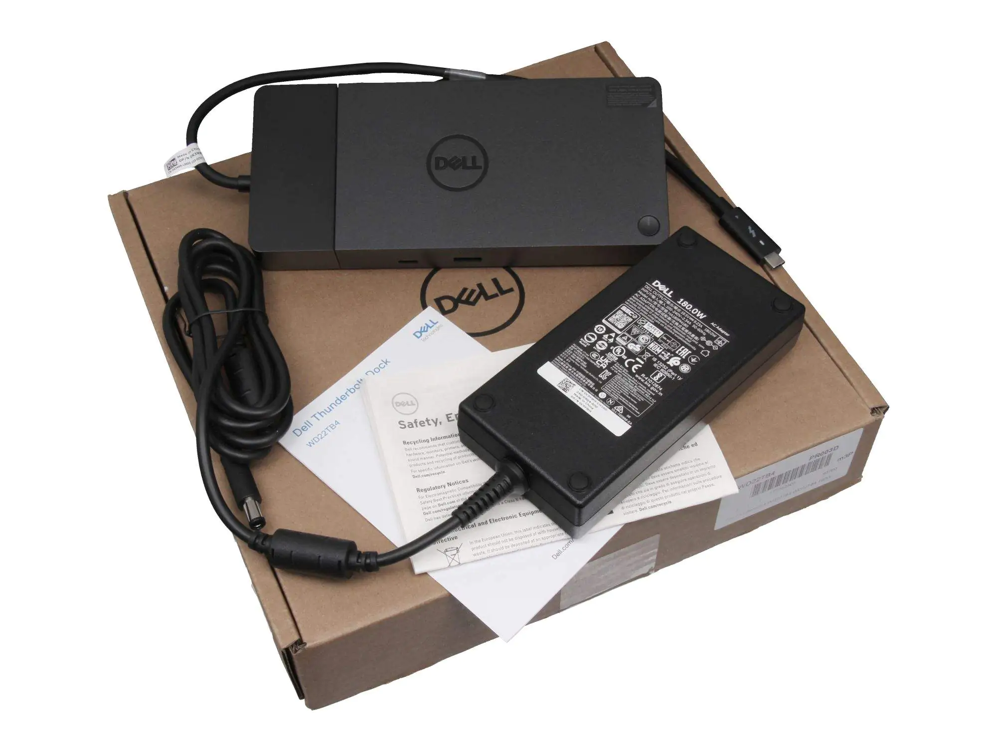Dell WD22TB4 - Dockingstation - Thunderbolt - DP, Thunderbolt, HDMI - 1GbE - 130 Watt - Brown Box - mit 3 Jahre Advanced Exchange-Service