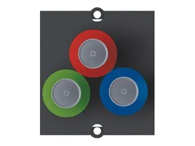 Bachmann Custom Module 1 x Cinch video RGB - Modulares Faceplate-Snap-In - BNC X 3 - Schwarz