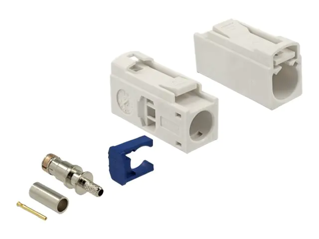 Delock - Antennenanschluss - FAKRA B-Stecker männlich - Cremefarben, RAL 9001