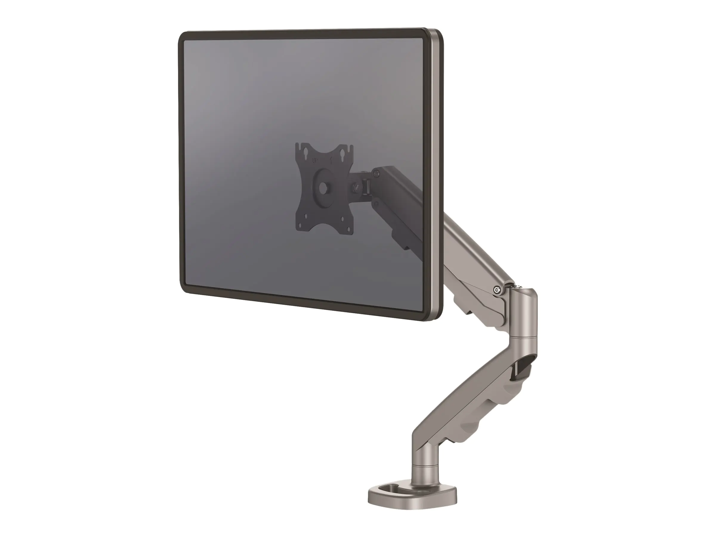 Fellowes Eppa - Befestigungskit (Monitorarm, Gasfeder) - für Monitor - Stahl - Silber, RAL 9023 - Bildschirmgröße: 99.1 cm (39") - Klemmmontage, Tülle