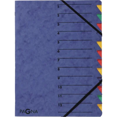 PAGNA Ordnungsmappe EASY 24131-02 DIN A4 12Fächer Pressspan blau PAGNA Ordnungsmappe EASY 24131-02 DIN A4 12Fächer Pressspan blau
