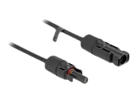 Delock - Solarkabel - DL4 (M) zu DL4 (W) - IP67 - 1500 V - 10 m - Schnappverschluss - Schwarz