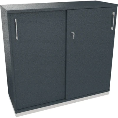 Schiebetürenschrank 3OH B1200xT442xH1133mm ws/Lavagrau Schiebetürenschrank 3OH B1200xT442xH1133mm ws/Lavagrau