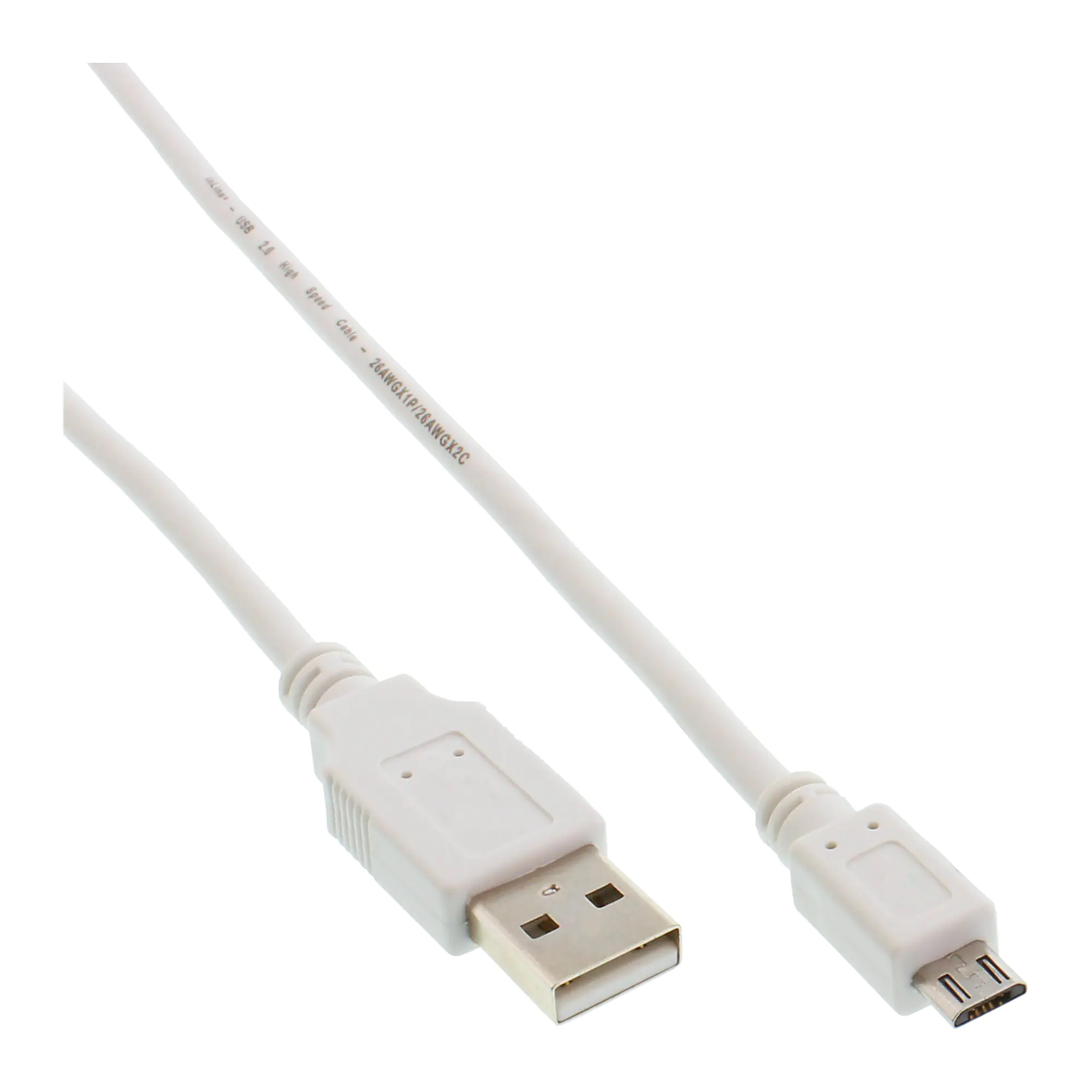 InLine - USB-Kabel - USB (M) zu Micro-USB Typ B (M) - USB 2.0 - 1.8 m - weiß