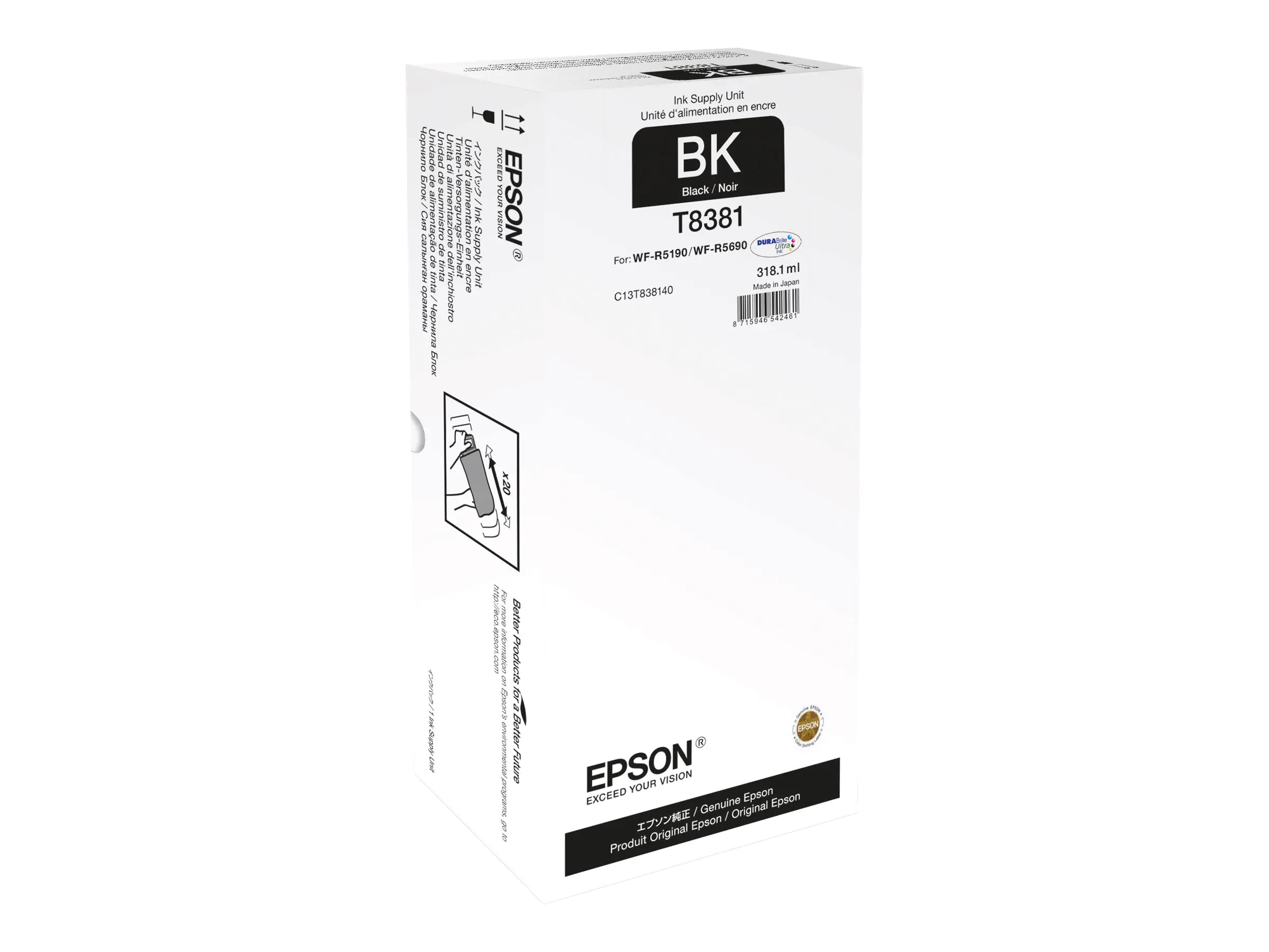 Epson T8381 - 318.1 ml - Schwarz - original C13T838140