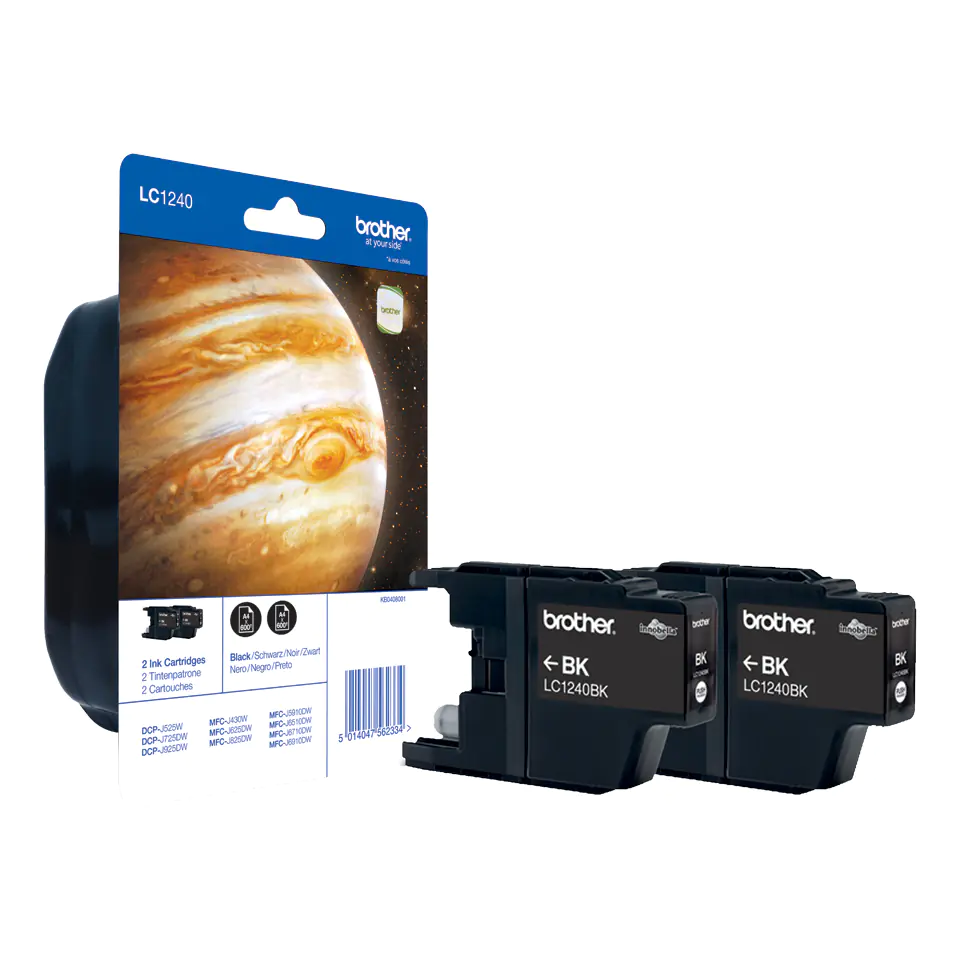 Brother LC1240 Twin-Pack - 2er-Pack - Schwarz - Original - Blister mit akustischem/elektromagnetischem Alarm - Tintenpatrone - für Brother DCP-J525, J725, J925, MFC-J430, J5910, J625, J6510, J6710, J6910, J825 Brother LC1240 Twin-Pack - 2er-Pack - Schwarz - Original - Blister mit akustischem/elektromagnetischem Alarm - Tintenpatrone - für Brother DCP-J525, J725, J925, MFC-J430, J5910, J625, J6510, J6710, J6910, J825