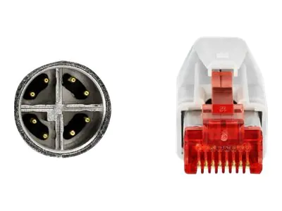 Delock - Netzwerkkabel - 8 pin M12-X (M) zu RJ-45 (M) - 1 m - SF/UTP - CAT 5e - Wasserblau