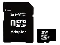 Silicon Power Flash-Speicherkarte (microSDHC/SD-Adapter SP016GBSTH010V10SP