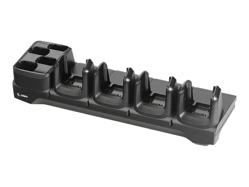 Zebra ShareCradle 4Slot Ethernet - Handheld-Ladestation - Ausgangsanschlüsse: 8 - für Zebra MC3300, MC3300ax, MC3300-G, MC3300x, MC3330R, MC3330XR, MC3390R, MC3390xR Zebra ShareCradle 4Slot Ethernet - Handheld-Ladestation - Ausgangsanschlüsse: 8 - für Zebra MC3300, MC3300ax, MC3300-G, MC3300x, MC3330R, MC3330XR, MC3390R, MC3390xR