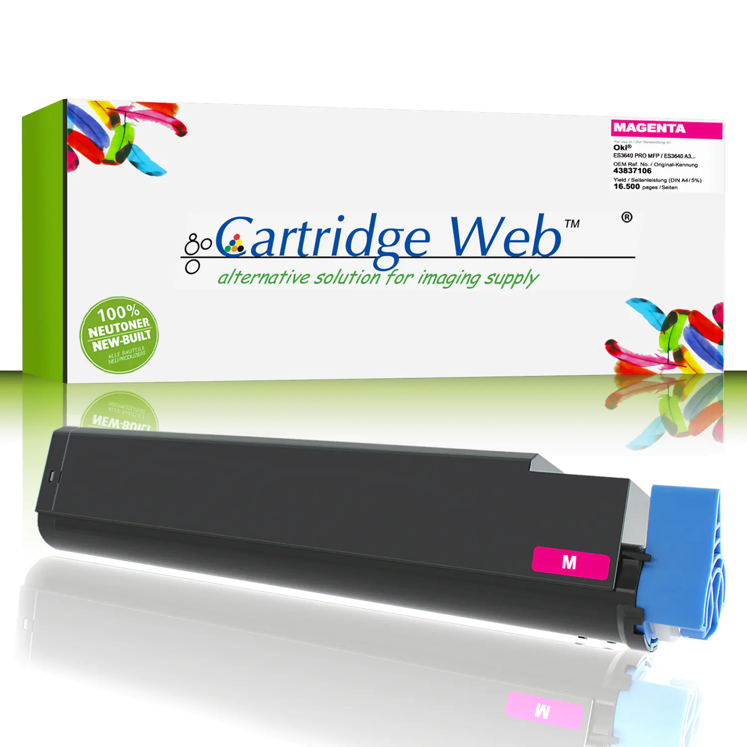CartridgeWeb Toner kompatibel zu Oki 43837106 magenta 16.500 Seiten f. ES3640a3/pro