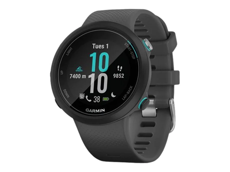Garmin Swim 2 - 42 mm - Schiefer - Sportuhr mit Band - Silikon - Schiefer - Handgelenkgröße: 129-197 mm - Anzeige 2.6 cm (1.04") - Bluetooth, ANT+ - 36 g