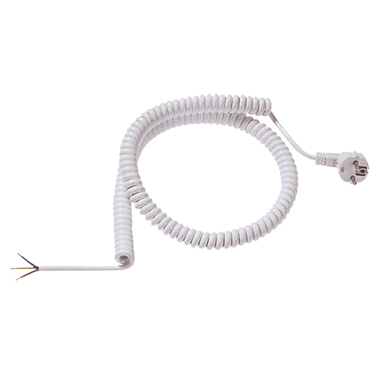 Bachmann Spiralleitung H05VV-F 3G1.5mm² L ws AEH/CEE7/7 - Zubehör Stromversorgung BM0010716