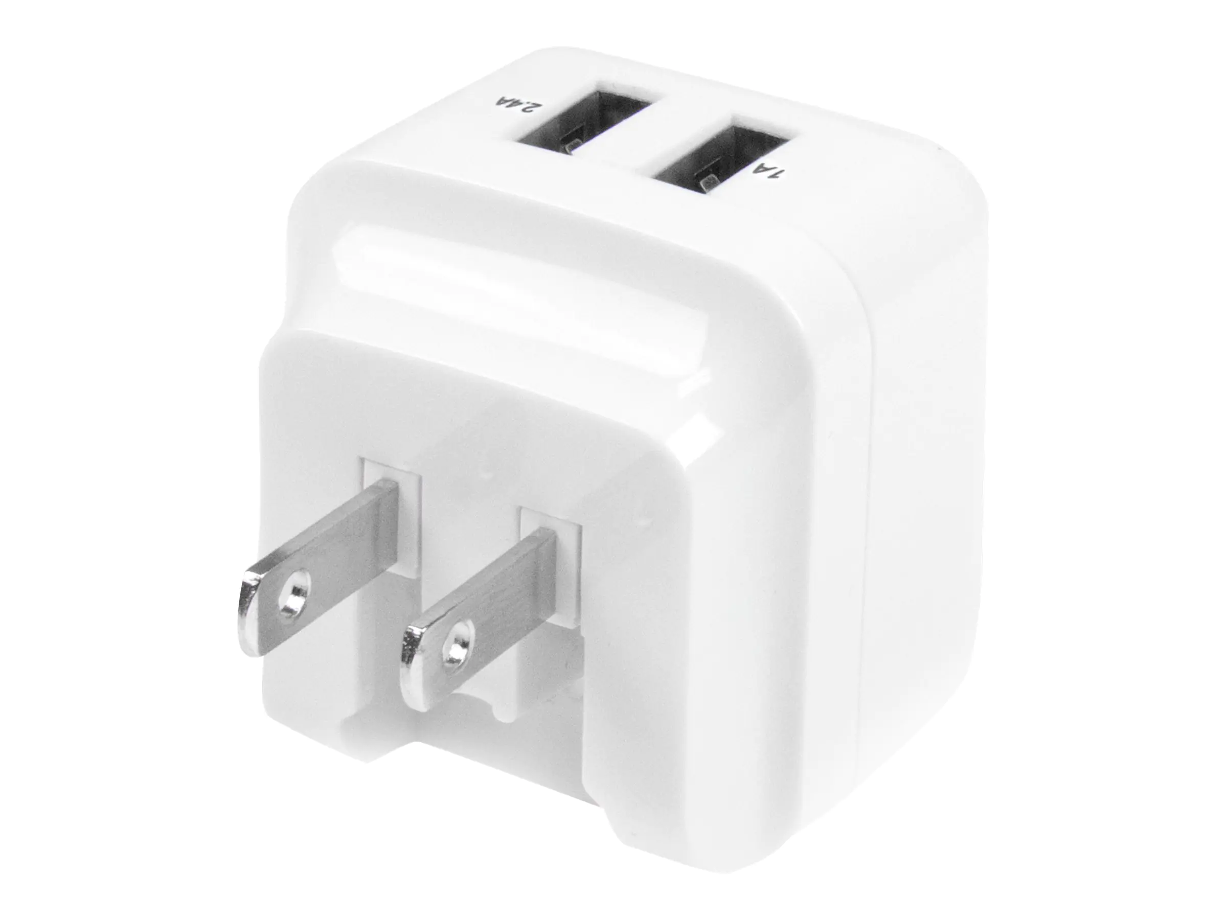 StarTech 2 Port USB Ladegerät / Netzteil - 2-fach Ladestecker 17 Watt / 3.4 Amp - Dual Reiseladegerät 110 / 220V - Weiß - Netzteil - 17 Watt - 3.4 A - 2 Ausgabeanschlussstellen (USB) - weiß - für P/N: USBLT1MWS, USBLT2MBR, USBLT2MW, USBLT30CMW, USBLTM1MBK