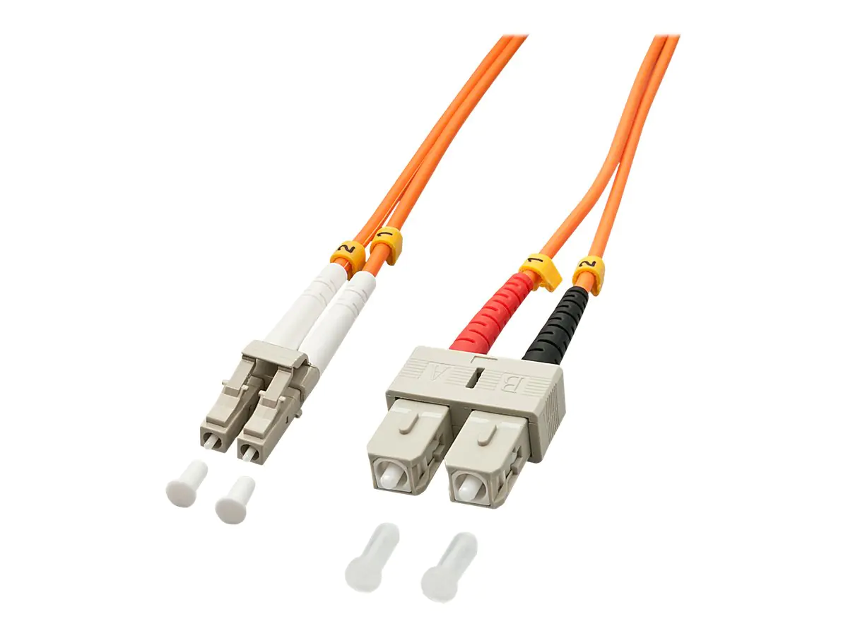 Lindy - Patch-Kabel - SC multi-mode (M) zu LC Multi-Mode (M) - 2 m - Glasfaser - Duplex - 50/125 Mikrometer - OM2 - halogenfrei