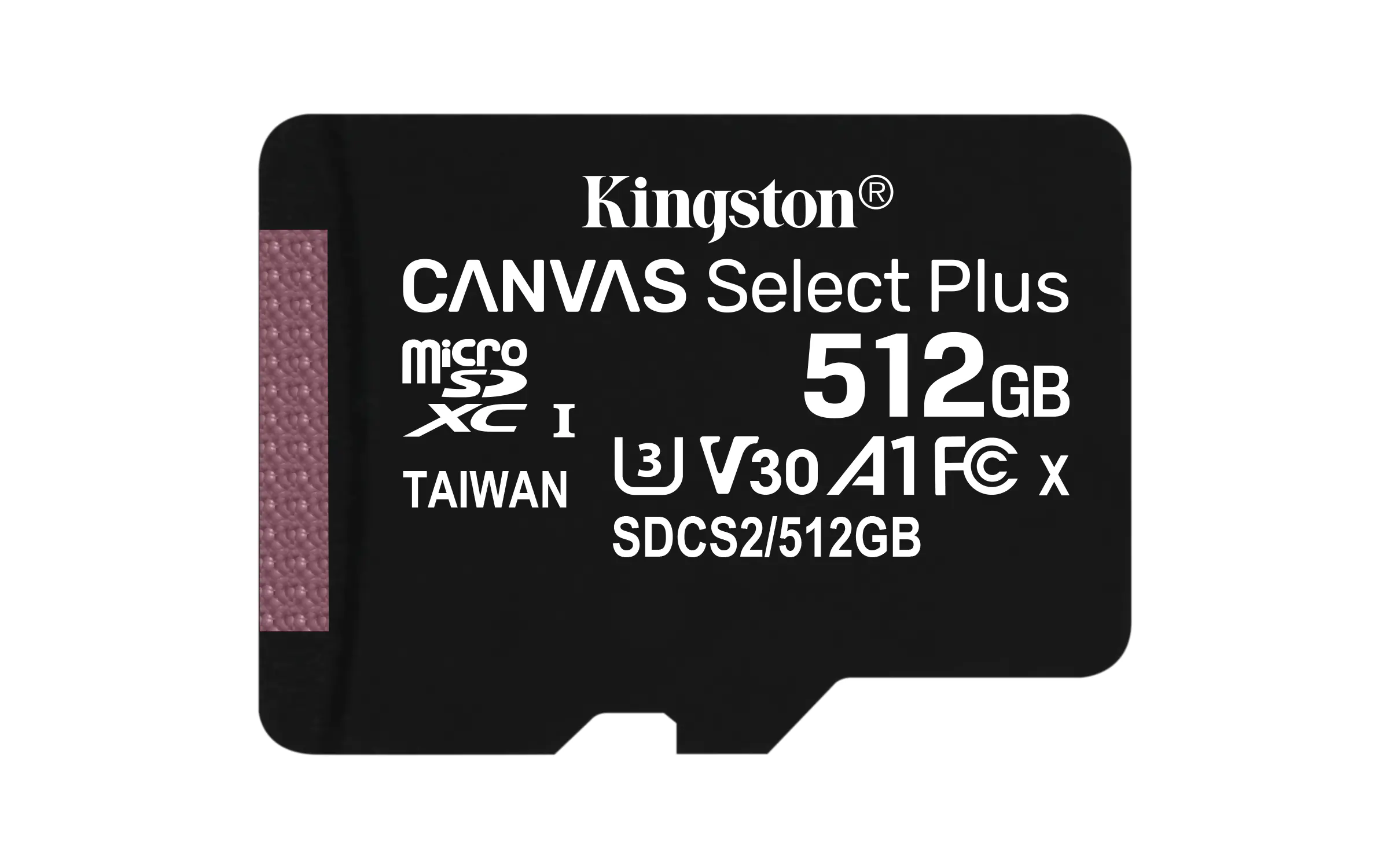 Kingston Canvas Select Plus - Flash-Speicherkarte - 512 GB - A1 / Video Class V30 / UHS Class 3 / Class10 - SDXC UHS-I