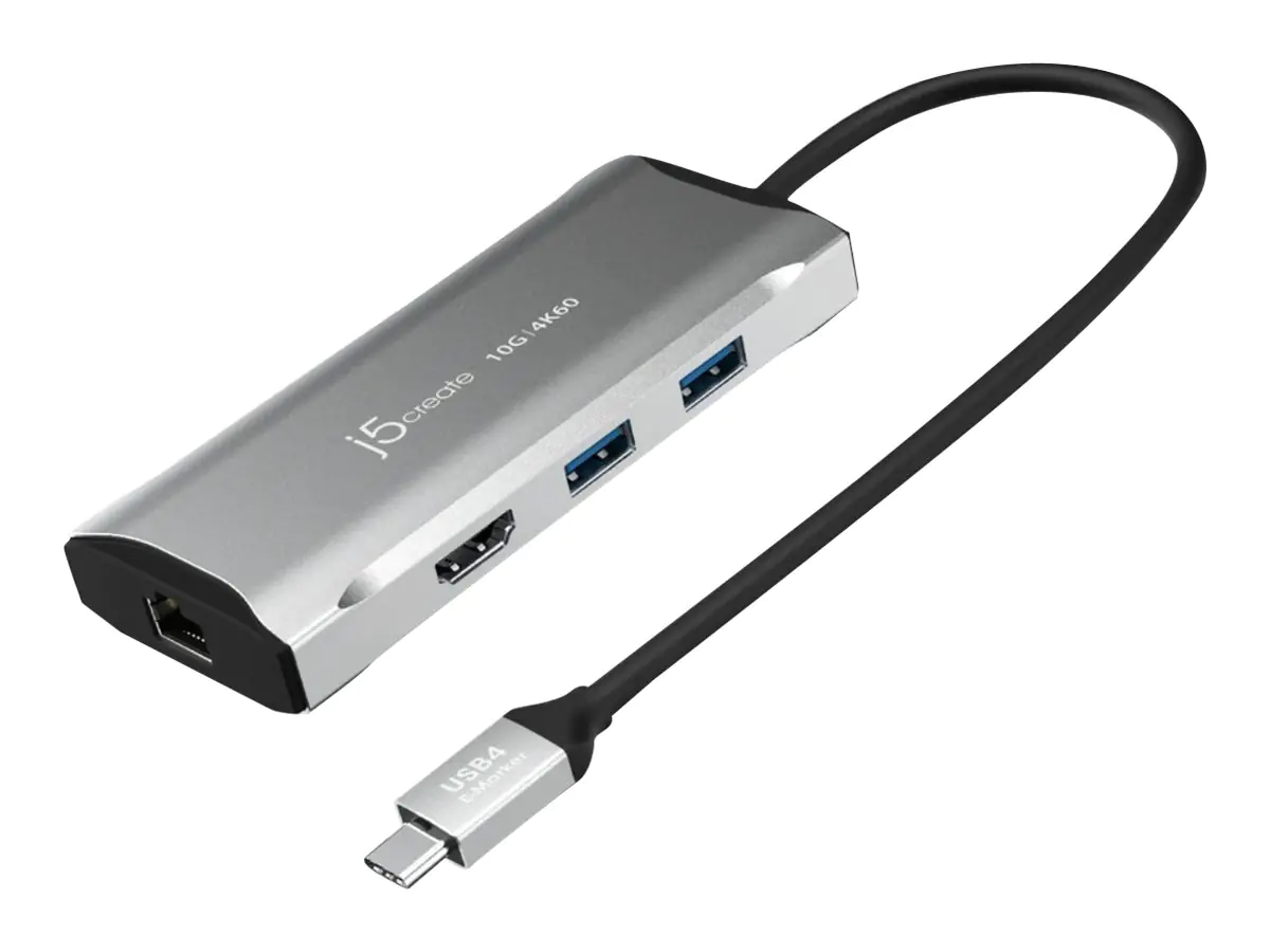 j5create JCD392-N - Dockingstation - USB-C / USB4 / Thunderbolt 3 / Thunderbolt 4 - HDMI - GigE