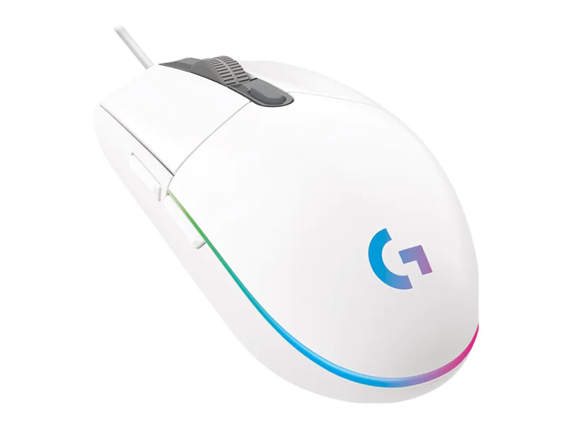 Logitech Gaming Mouse G102 LIGHTSYNC - Maus - Für Rechtshänder - optisch - 6 Tasten - kabelgebunden - USB - weiß