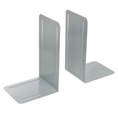 Westcott Buchstütze 12,7 x 24 x 14,5 cm (B x H x T) Metall, pulverbeschichtet grau 2 St./Pack.