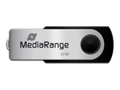 MediaRange MR911-2 - USB-Flash-Laufwerk - 32 GB - USB 2.0 - Schwarz, Silber MediaRange MR911-2 - USB-Flash-Laufwerk - 32 GB - USB 2.0 - Schwarz, Silber