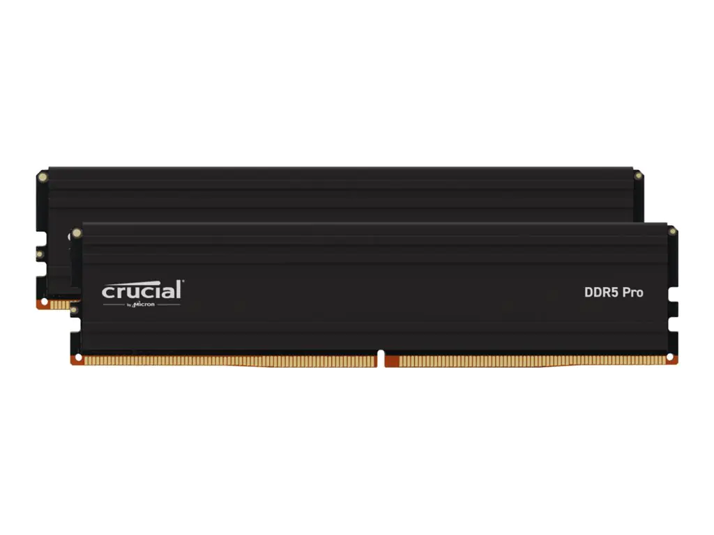 Crucial - DDR5 - Kit - 32 GB: 2 x 16 GB - DIMM 288-PIN - 6000 MHz / PC5-48000 - CL48 - 1.1 V - ungepuffert - on-die ECC - Schwarz Crucial - DDR5 - Kit - 32 GB: 2 x 16 GB - DIMM 288-PIN - 6000 MHz / PC5-48000 - CL48 - 1.1 V - ungepuffert - on-die ECC - Schwarz