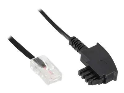InLine - Telefonkabel - RJ-45 (2-polig) (M) zu TAE-F (M) - 50 cm - ungeschirmt - flach