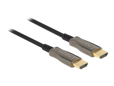 Delock - High Speed - HDMI-Kabel - HDMI männlich zu HDMI männlich - 15 m - Glasfaser - Schwarz - unterstützt 8K 60 Hz (7680 x 4320)