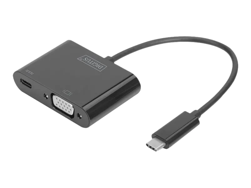 DIGITUS USB Type-C VGA Grafik-Adapter + USB-C (PD) DA-70857
