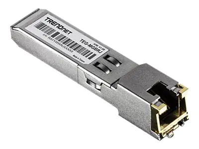TRENDnet TEG MGBRJ - Version v1.0R - SFP (Mini-GBIC)-Transceiver-Modul - GigE - 1000Base-T - RJ-45 - bis zu 100 m