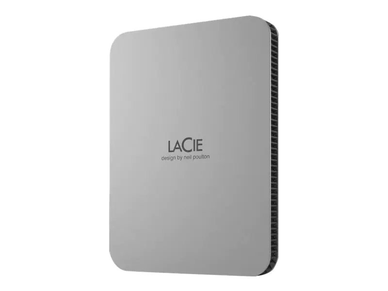 LaCie Mobile Drive STLP2000400 - Festplatte - 2 TB - extern (tragbar) - USB 3.2 Gen 1 (USB-C Steckverbinder) - Moon Silver - mit 3 Jahre Seagate Rescue Datenwiederherstellung