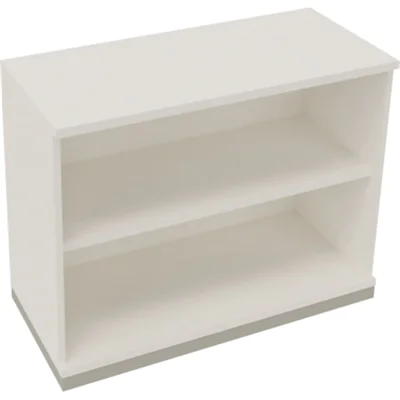 Regal 2OH B1000xT442xH781mm Silberaluminium/Diamant Weiß