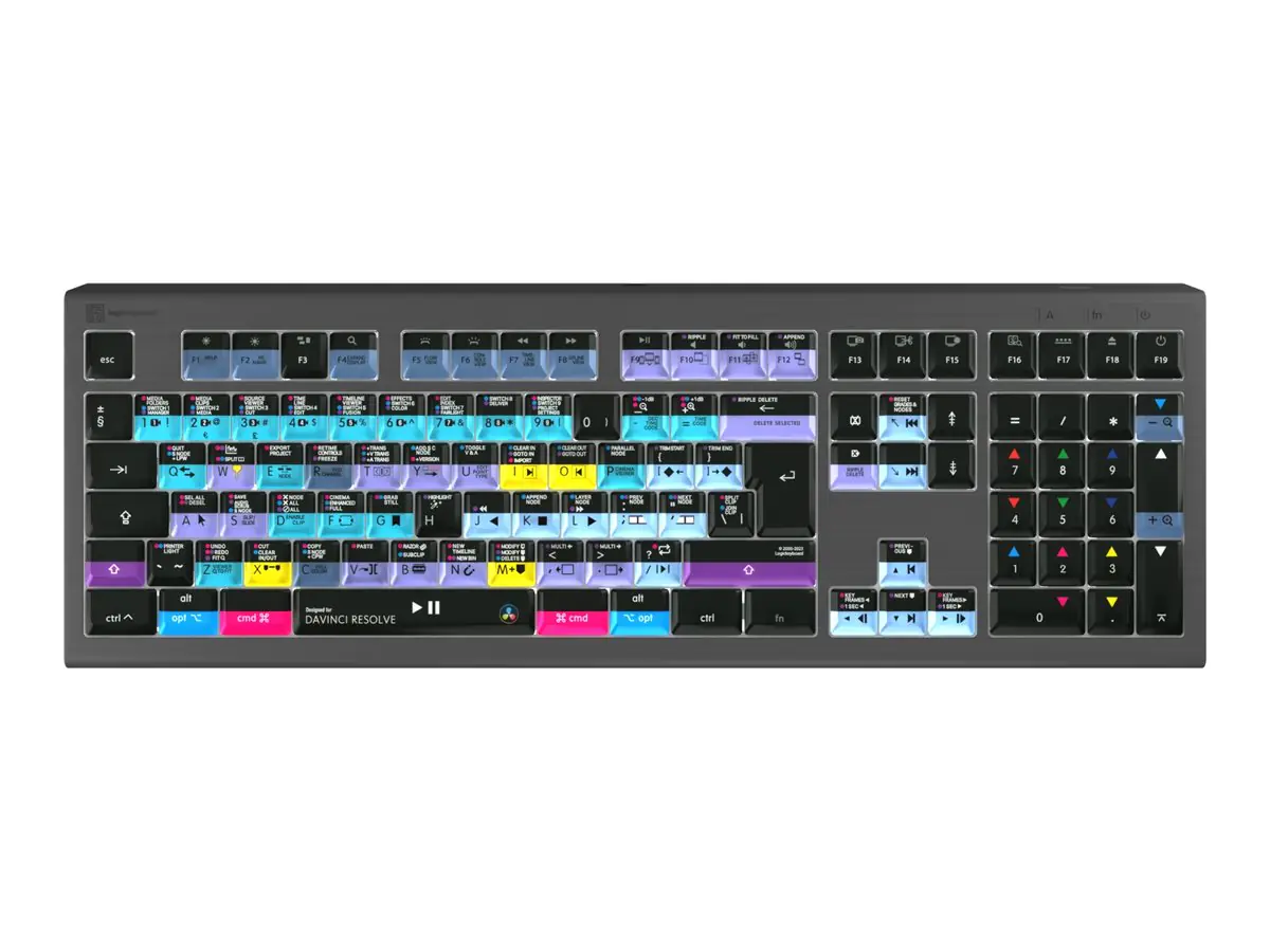 Logickeyboard DaVinci Resolve Astra 2 - Tastatur LKB-RESB-A2M-UK