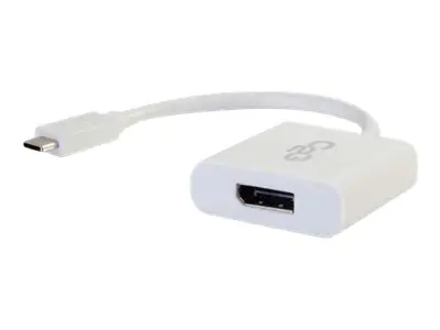 C2G USB C to DisplayPort Adapter Converter - USB Type C to DisplayPort White - Externer Videoadapter - USB 3.1 - DisplayPort - weiß