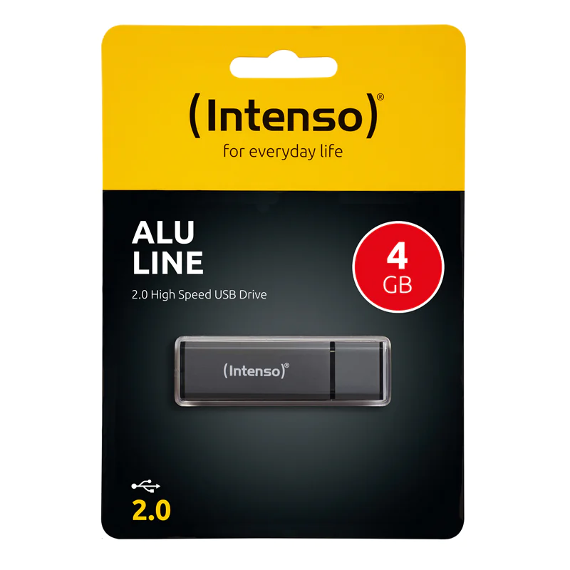 Intenso Alu Line - USB-Flash-Laufwerk - 4 GB - USB 2.0 - Anthrazit Intenso Alu Line - USB-Flash-Laufwerk - 4 GB - USB 2.0 - Anthrazit