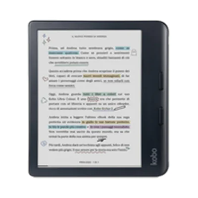 Kobo Libra Colour - eBook-Reader - 32 GB - 17.8 cm (7") Farbe E Ink Kaleido 3 (1264 x 1680) - Touchscreen - Wi-Fi 5, Bluetooth - Schwarz Kobo Libra Colour - eBook-Reader - 32 GB - 17.8 cm (7") Farbe E Ink Kaleido 3 (1264 x 1680) - Touchscreen - Wi-Fi 5, Bluetooth - Schwarz