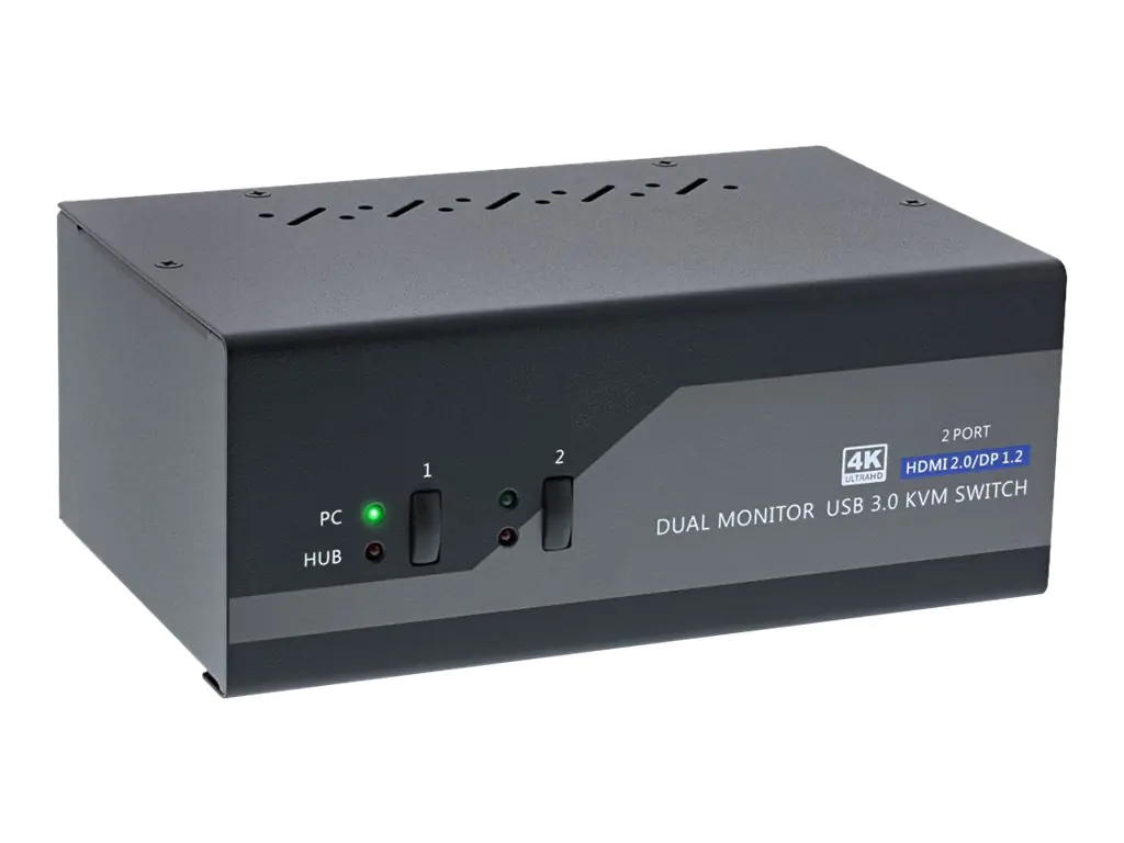 InLine 62642I - KVM-/Audio-/USB-Switch - 2 x KVM/Audio/USB - 1 lokaler Benutzer - Desktop