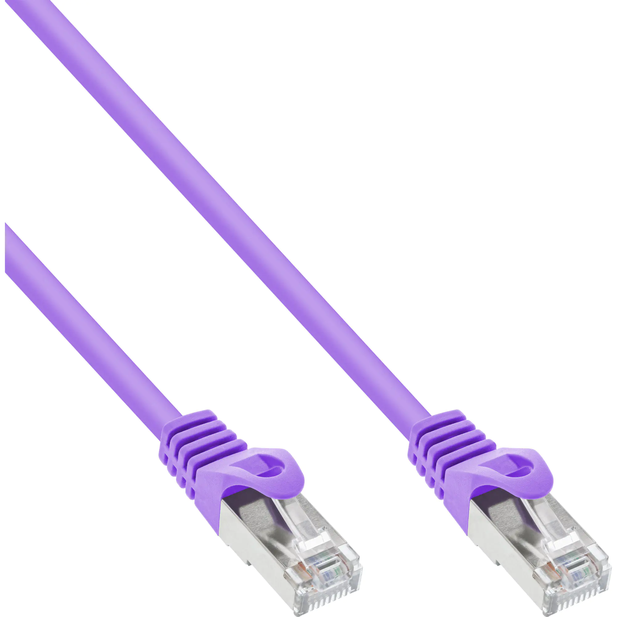 InLine - Patch-Kabel - RJ-45 (M) zu RJ-45 (M) - 7.5 m - SFTP - CAT 5e - geformt - lila