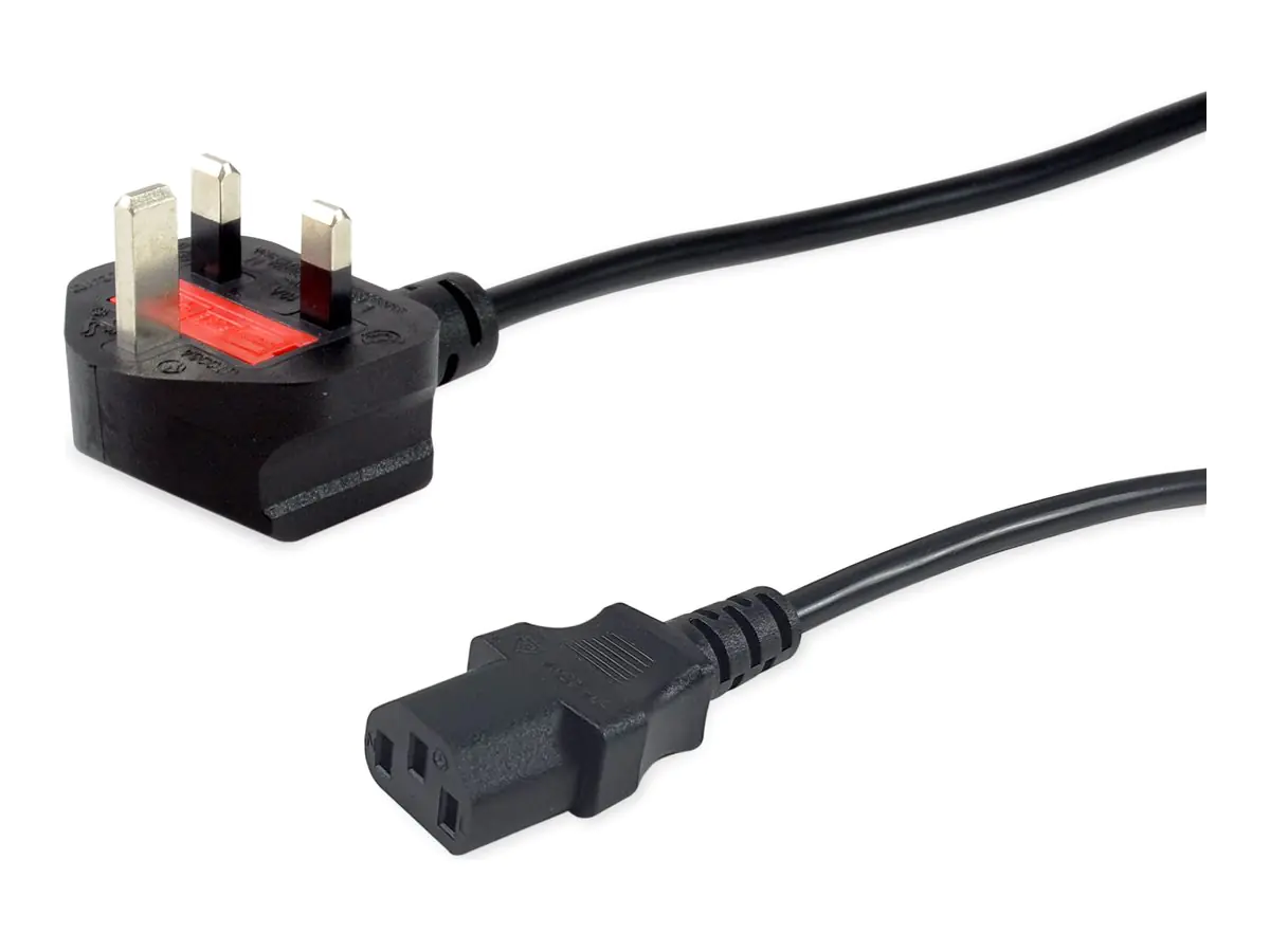 Equip IEC-Stromkabel UK-BS1363 -> C13 3m St/Bu schwarz - Strom/Netzteil - 3 m