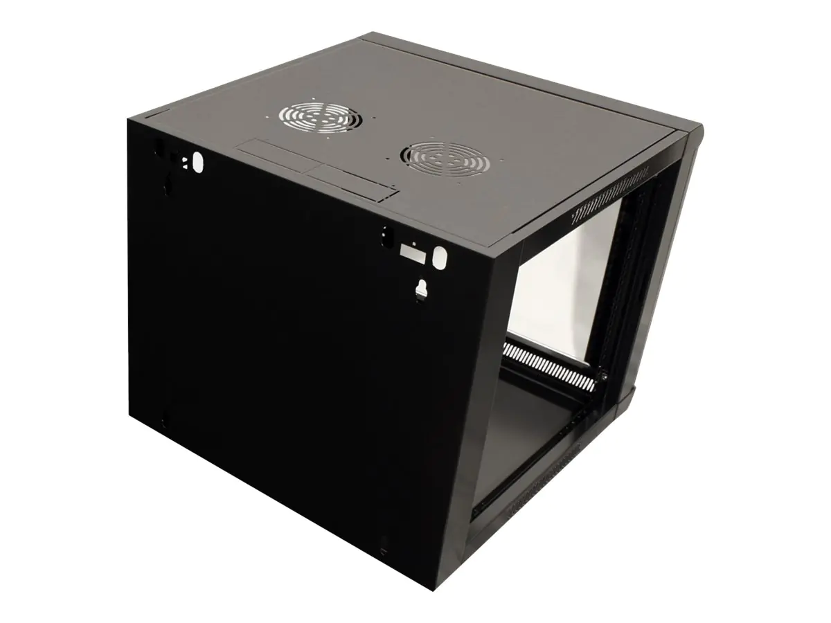 VALUE Schrank Netzwerkschrank - geeignet für Wandmontage - Schwarz, RAL 7021 - 6U - 48.3 cm (19") 26.99.0147